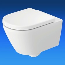 Duravit D-Code 2.0 Design Set WC Senza Bordo di Lavaggio con Sedile WC con Abbassamento Automatico