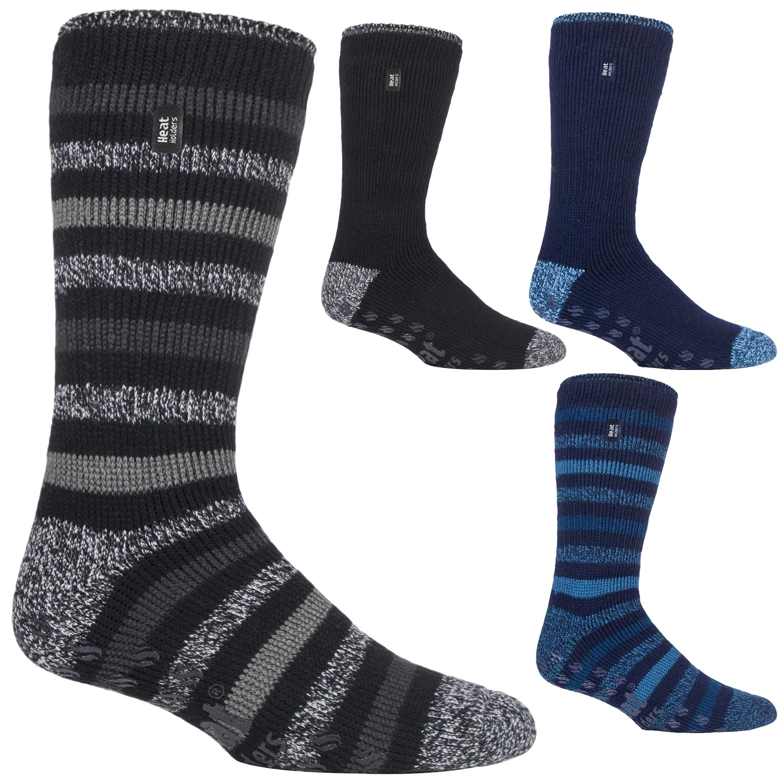 Mens Fleece Lined Slipper Socks by Heat Holders Soft Lounge Non Slip Socks
Opens in a new window or