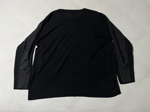Giacca a vento Eileen Fisher top corpo anteriore sensazione girocollo manica lunga nero - Foto 7 di 8