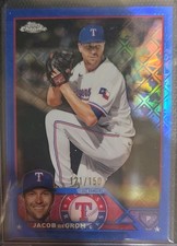 2023 Topps Chrome Logofractor Edition - Jacob deGrom #12 Blue Refractor /150