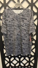 Spyder Rash Guard Shirt Mens Large Gray Camo UPF 30 Swim Surf Sun Quick Dry New