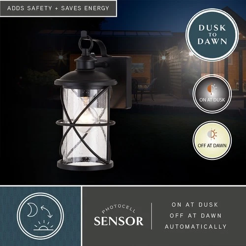 Vaxcel Lighting T0633ms 12" Tall Outdoor Wall Sconce - Black - Picture 12 of 12