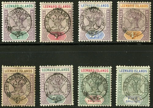 Leeward Islands  1897  Scott # 9-16  Mint Lightly Hinged - Hinged Set