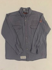 Bulwark Mens Shirts FR Flame Resistant Work Uniform Durable Size XL B05