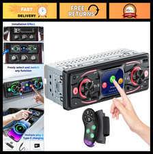 Touchscreen Single DIN Car Stereo, Bluetooth Audio, MP3/USB/SD/AUX, Fast Chargin