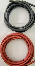 TRUE® 4 Gauge AWG 25 Ft Black + 25 Ft Red Flexible Copper USA Welding Cable