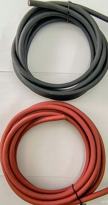 TRUE  4 Gauge AWG 25 Ft Black + 25 Ft Red Flexible Copper USA Welding Cable