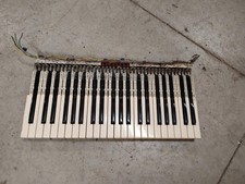 Vintage Organ Keys 44 Note 3.5 Octave Set MAKE OFFER Measures 24in x 9in