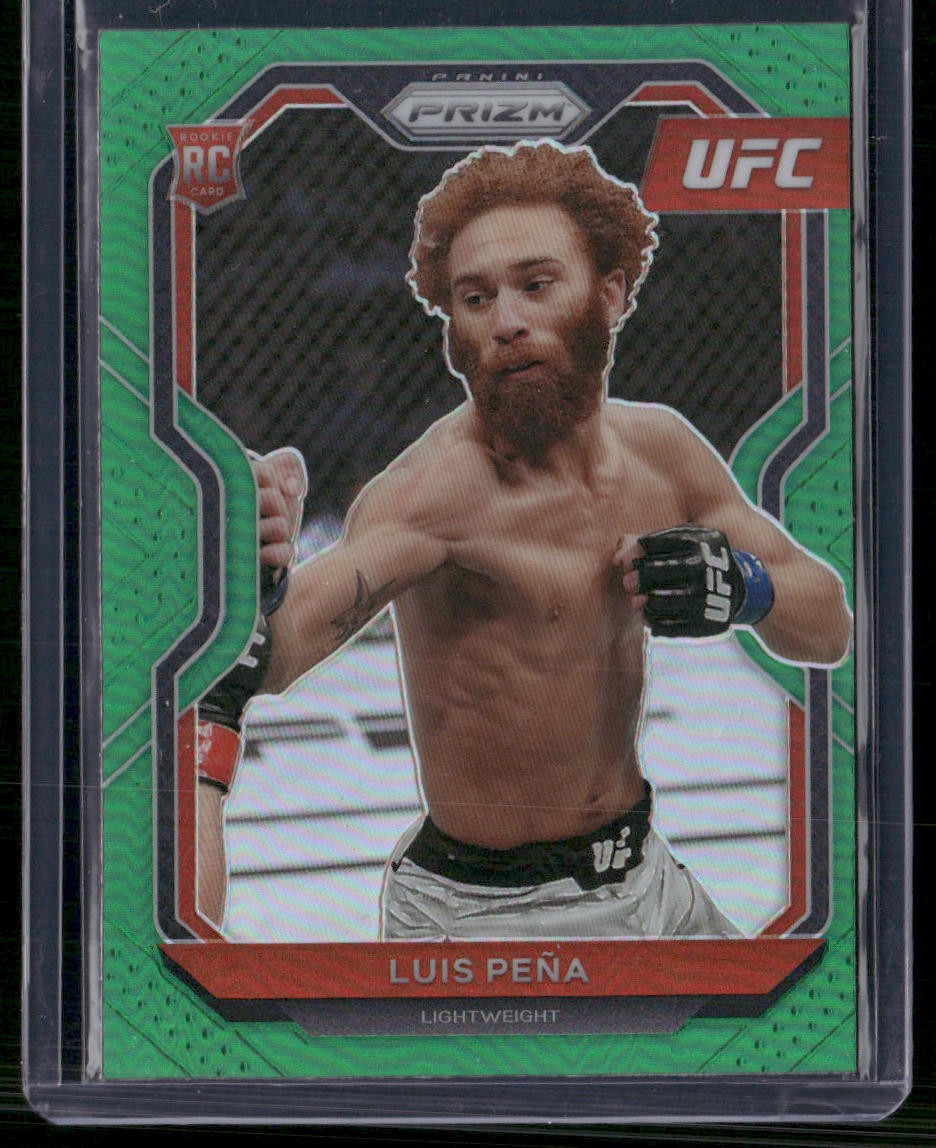 2021 Panini Prizm UFC #27 Luis Pena Green Prizms