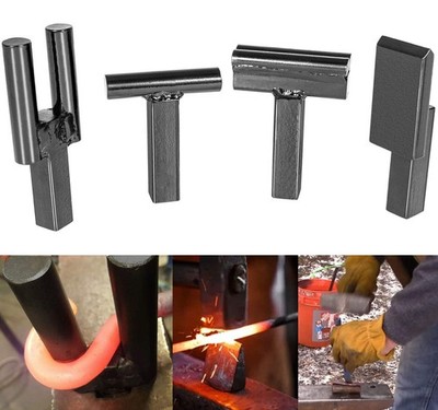 4Pcs Steel Blacksmith Forge Anvil Hardy Tool Set Fit 1inch Hardy Hole in a anvil