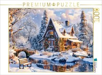Calvendo Puzzle Cottage House On The Water At Christmas Time | 1000 Pieces, Fini
