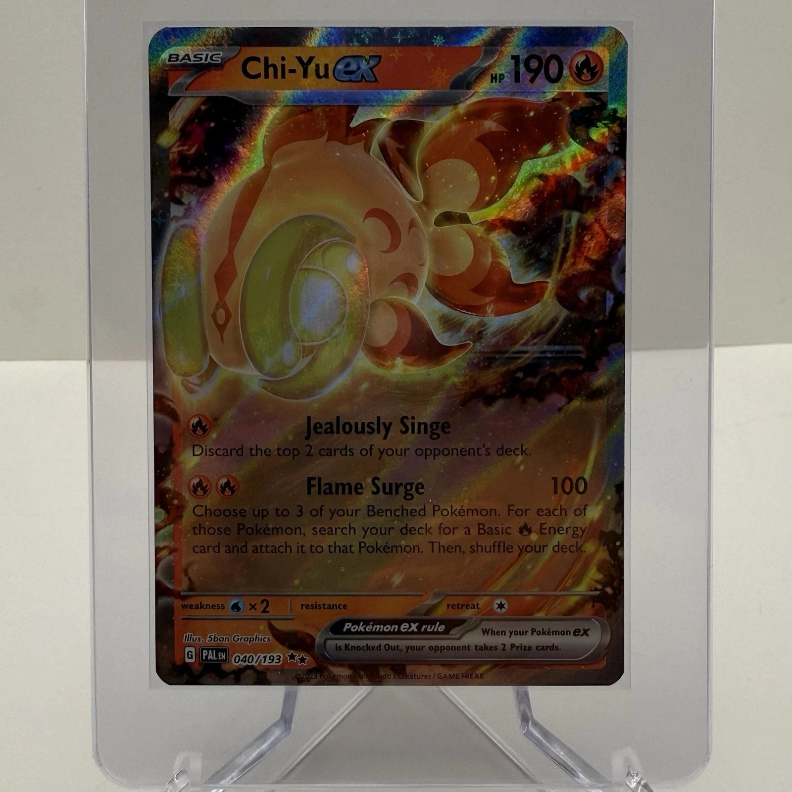 Pokemon TCG - Chi-Yu ex 40-193 - Double Rare - SV02 Paldea Evolved - NM