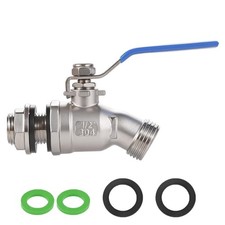 LUOFANT High Flow Rain Barrel Spigot, Lead-free 304 Stainless Steel Faucet Ki...