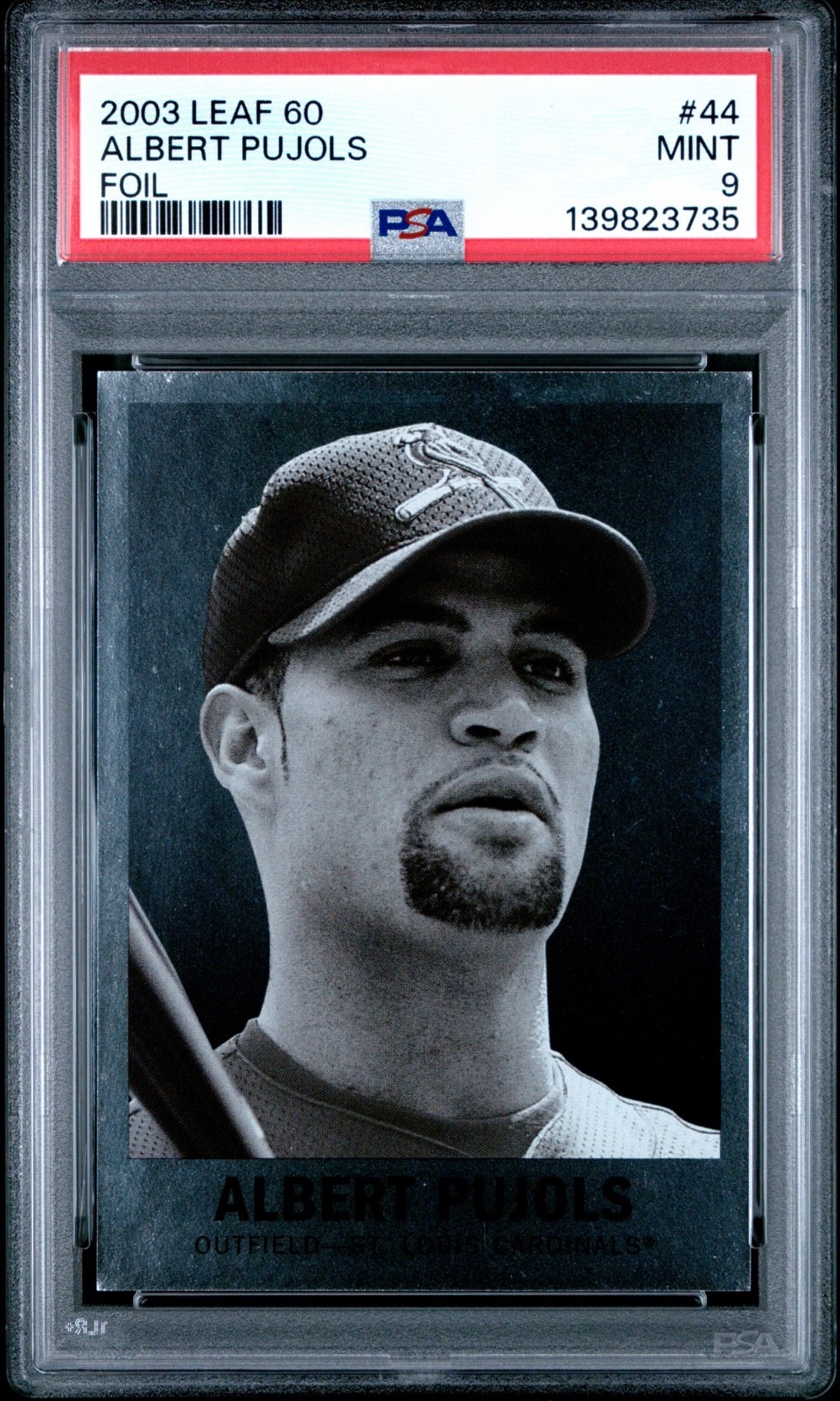 2003 Leaf 60 Albert Pujols FOIL /60 PSA 9 MINT! 🔥 Pop 4... HIGHEST GRADED!