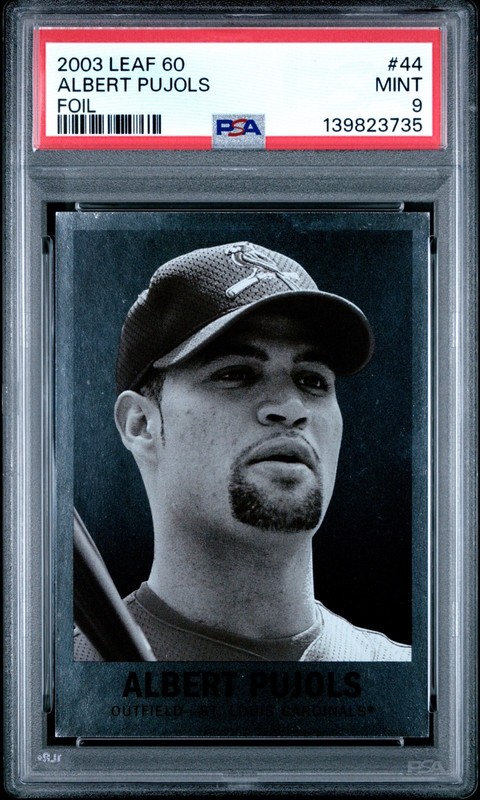 2003 Leaf 60 Albert Pujols FOIL /60 PSA 9 MINT! 🔥 Pop 4... HIGHEST GRADED!