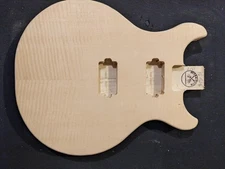 LP Double Cut Guitar Body, FLAME veneer, MADE IN USA,  #16-528