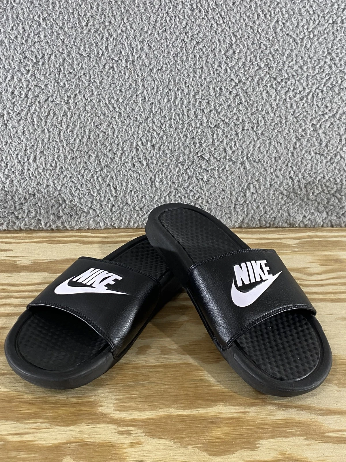Nike Slides Uomo 7 Nero Benassi Sandali Doccia Scarpe Comfort 343880 090 Spiaggia