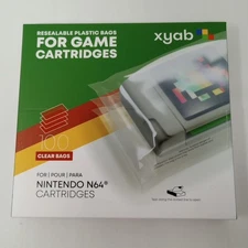Pack Of 100 Nintendo 64 Cartridge Sleeves / Resealable Bags By XYAB