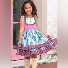 NWT / Matilda Jane Clothing Girls Two Tiered Ruffle Dress - 6