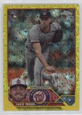 2023 Topps Chrome Update Yellow Mini-Diamond Refractor 63/75 Jake Irvin 19dr