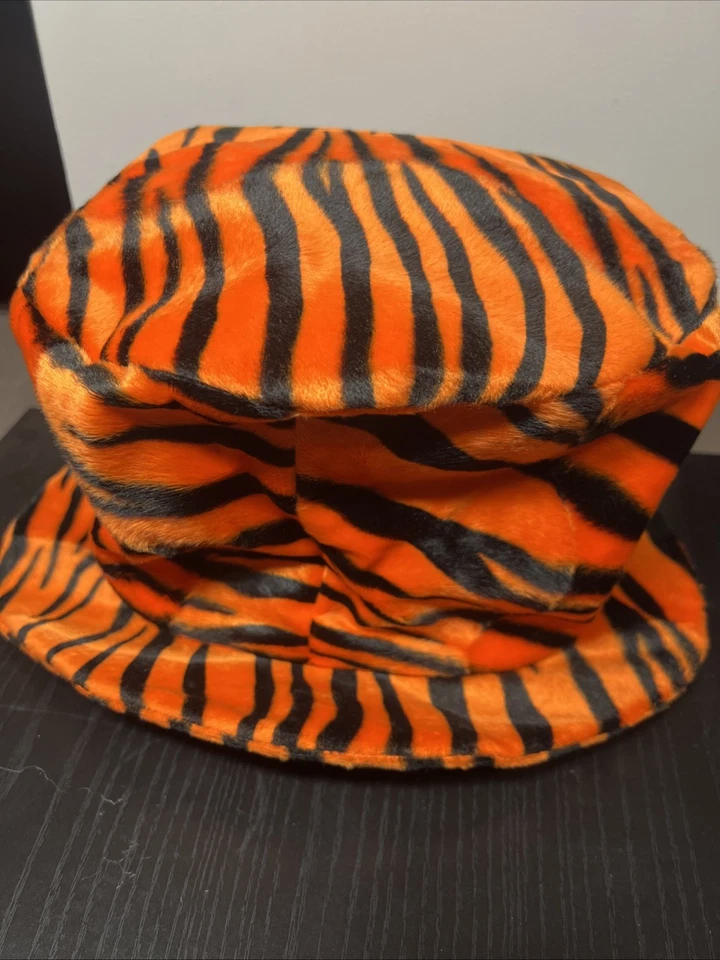 Fantasia boné tamanho grande vintage Disney World listra de tigre chapéu elástico - Imagem 4 de 4