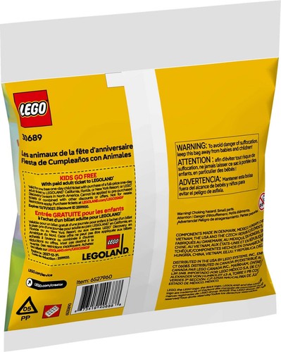LEGO 30689 Creator Geburtstagspartytiere, Affe, Giraffe, Geburtstagstorte - Picture 3 of 3