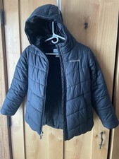 Girls Columbia Puffer Jacket, Black, Med. 10-12, Outstanding