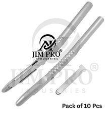 Dental Implant Bone Scraper Curved & Straight With Blades - Bone Harvesting Tool