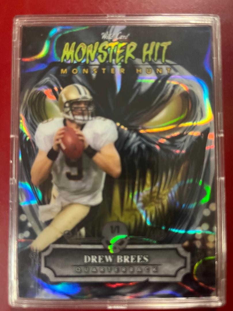 2024 WILD CARD HAUNTED HITS MONSTER HIT PREVIEW FOOTBALL EDITION DREW BREES 1/1