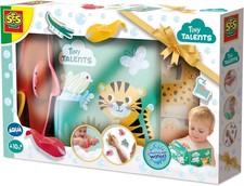 Badespielset Safari-Thema &ndash; mit Wasserfarben, Schaumstofffiguren, Badeboote