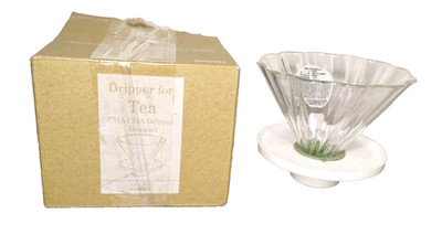 Hario Cha Cha Dripper Bouquet CDB-02-W Tea Heatproof Glass Japan White