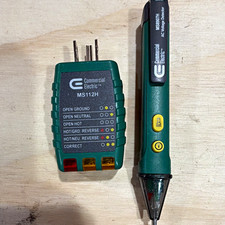 Commercial Electric MS8907H Non-Contact AC Voltage Detector Pen w/ Flashlight