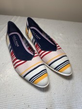 Cole Haan Women  s 9 Springfeel Stitchlite Skimmer Ballet Flats Stripe Shoes