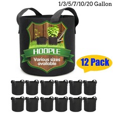 12 × Plant Grow Bags Fabric Pot Nursery Soil...