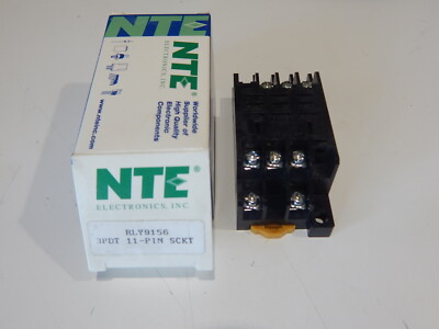 NTE RLY9156 PTF11A SOCKET 11PIN  3PDT 300 VOLT 10 AMP USA SELLER FAST SHIPPING