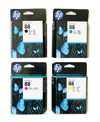 Lot 2 Cartouches d’encre Magenta+Cyan HP 88 XL Neuf Officiel HP