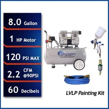 CALIFORNIA AIR TOOLS 8010 PK Air Compressor LVLP Painting Kit Bundle - BRAND NEW