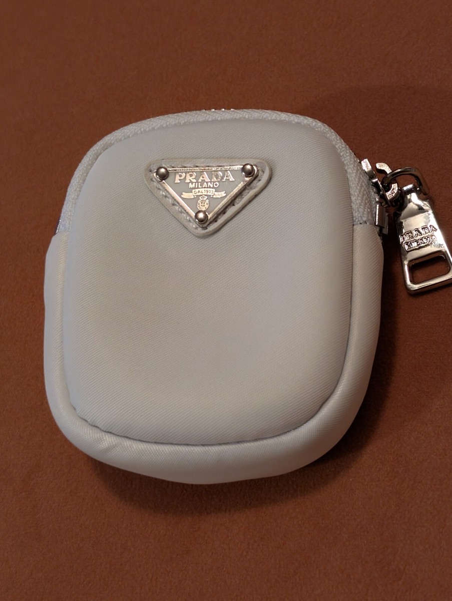 Authentic Prada coin pouch purse white | eBay