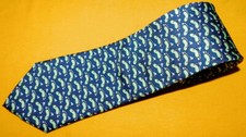VINEYARD VINES MADE IN U.S.A. BLUE/GREEN/WHITE GOLF THEME TIE - DESIGNER TIES