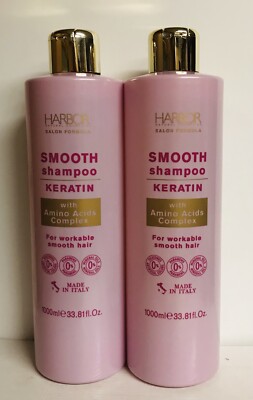 2-Pack Harbor ~ Keratin Smooth Shampoo with Amino Acid Complex 33.8 fl oz Each