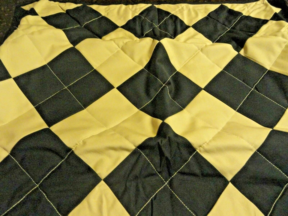 Nuevo ~ 1 Almohada Acolchada Estándar Falsa TOMMY HILFIGER Caqui Azul Marino Argyle Algodón  Foto 3 de 4