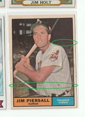 Jim Piersall ERROR {Ink Lines} 1961 Topps #345 Cleveland Red Sox Hall ...