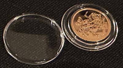 20x Air-Tite A22 Direct Fit Münzkapseln - Full Gold Sovereign / 1/4 Britannia