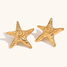 NEW Star Earrings Stud 18K gold plated for women's fashion earrings jewelry gift