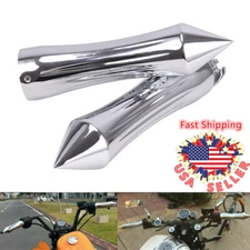 1" Chrome Spike Handlebar Hand Grips For Harley Touring Sportster Dyna Softail