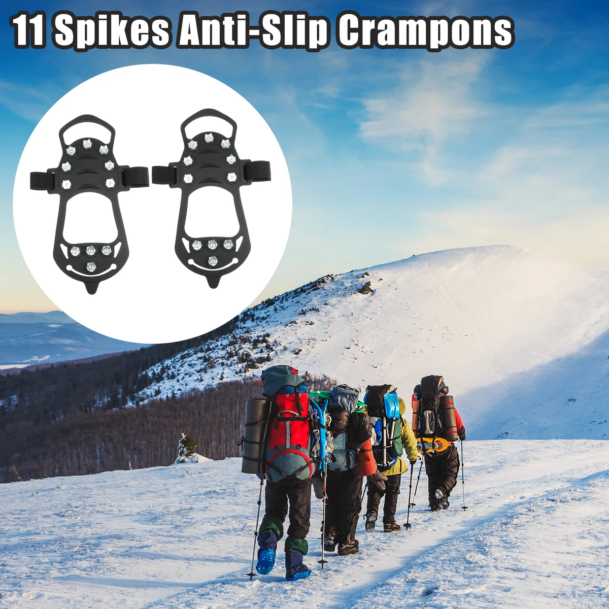 Paire Crampons, Glace Crampons Chaussures Poignées pour Escalade Glace  Pêche XL