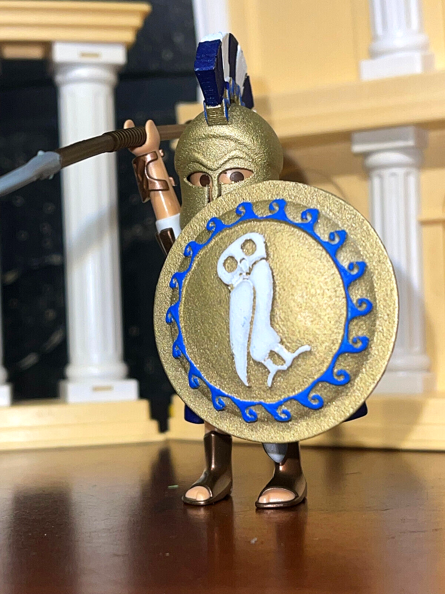 Lot De 9 Figurines Playmobil Spartiates / Hoplites - Grèce Ancienne, Armée Grecque - Neuf