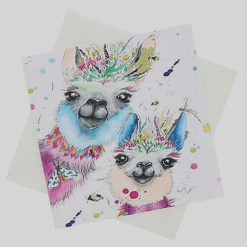 Lilly and Lottie Llamas LoveLillyArt Cards Birthday Christmas Easter