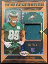 2024 CERTIFIED FOOTBALL JOHNNY WILSON RC BRONZE NEW GENERATION PATCH SP /349