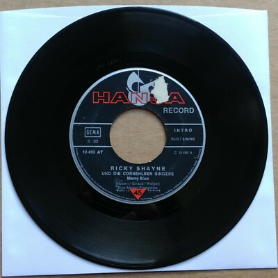 RICKY SHAYNE Mamy Blue 45 7'' Hansa Records Vinyl Record POP SCHLAGAR 1971